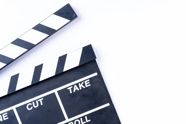 Clapper Board Isolated White — Stock Photo, Image