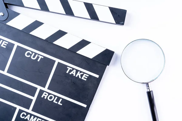 Clapper Board Isolated White — Stock Photo, Image