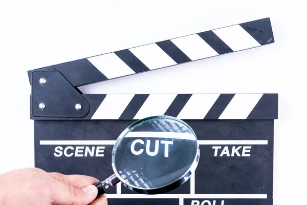 Clapper Board Isolated White — Stock Photo, Image