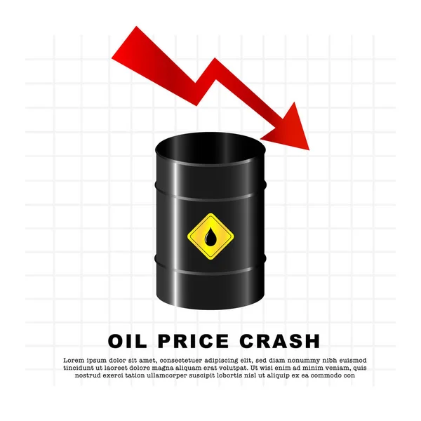 Векторная Экономическая Промышленная Концепция Цены Нефть — стоковый вектор