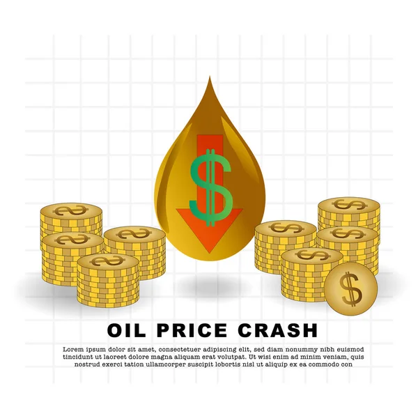 Векторная Экономическая Промышленная Концепция Цены Нефть — стоковый вектор