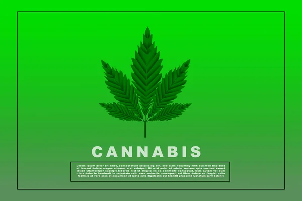 Fond Feuilles Cannabis Marijuana — Image vectorielle