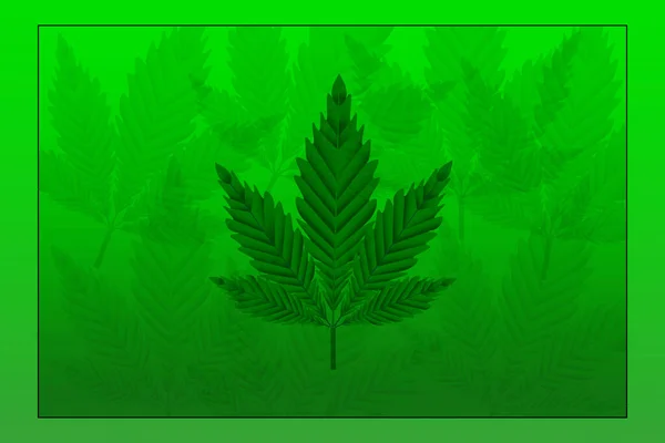 Cannabis Marijuana Leaves Background — Stock Vector