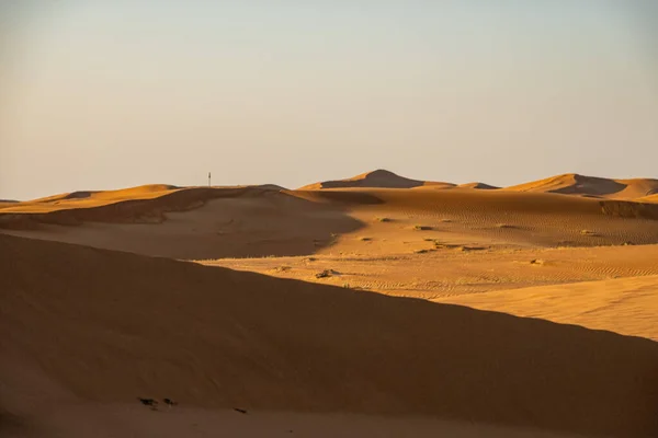 Paesaggi Panoramici Nel Deserto Dubai Una Giornata Sole — Foto Stock