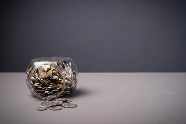 Jar Filled Coins — Stock Photo, Image