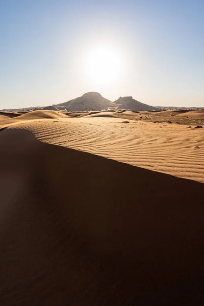 Paisagens Panorâmicas Deserto Dubai Dia Ensolarado — Fotografia de Stock