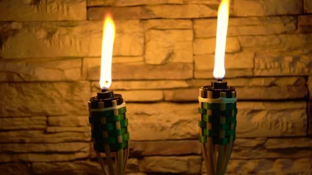 Zdjęcia Kinowe Lampy Olejowej Bambusowej Lub Pelity Dekoracji Eid Lub — Wideo stockowe