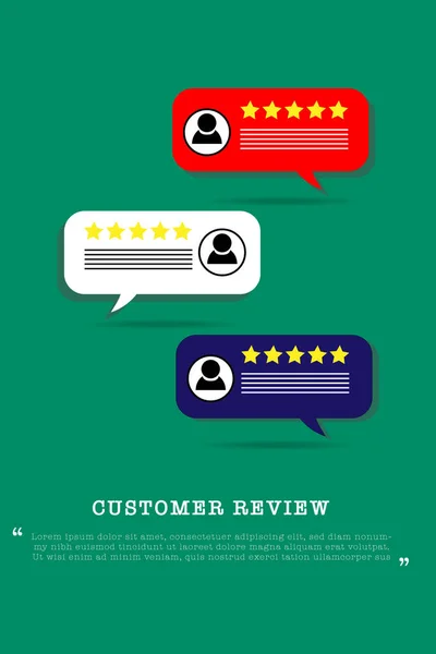 Online Customer Review Lub Wektor Koncepcji Testimonial — Wektor stockowy