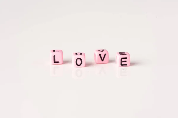 Love Concept Miniature Couple Pink Background — Stock Photo, Image