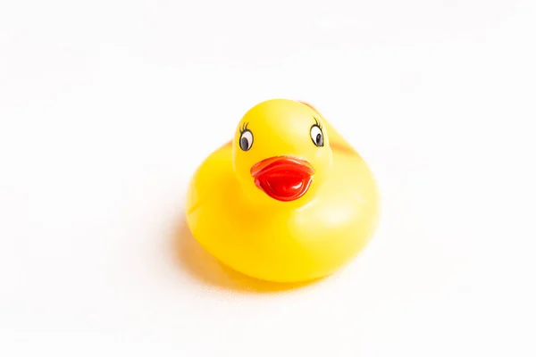 Yellow Rubber Duck Isolated White — Stock Photo, Image