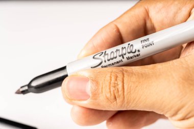 Sharpie permanent marker pen isolated clipart