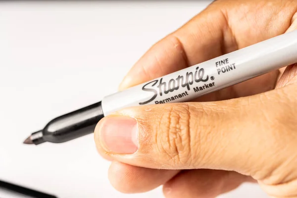 Sharpie Permanente Markeerstift Geïsoleerd — Stockfoto