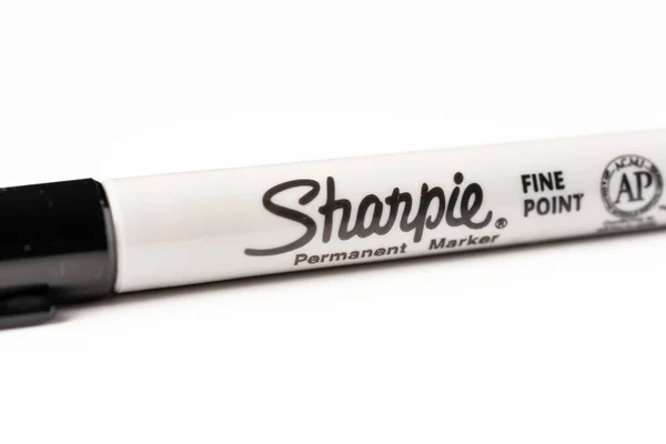 Sharpie Permanent Marker Pen Isolated White Background – Stock