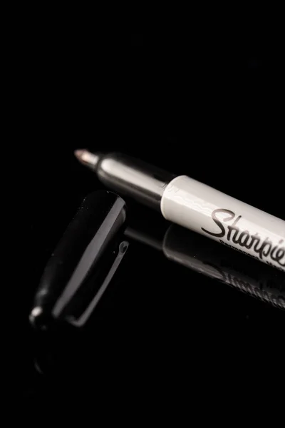 Sharpie Permanent Marker Pen Isolated White Background – Stock