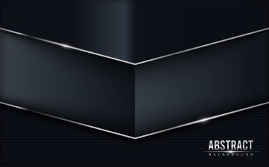 Gümüş çizgileri olan koyu gri lüks arka plan tasarımı