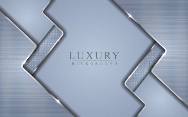 Lüks açık mavi ve üç boyutlu soyut arka plan çizgileri var. Modern vektör illüstrasyon tasarımı