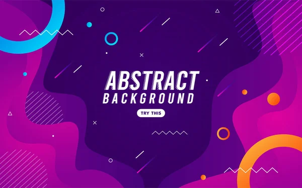 Modern Abstract Dynamic Background Fluid Shapes Composition Purple Color Vector — Stock Vector