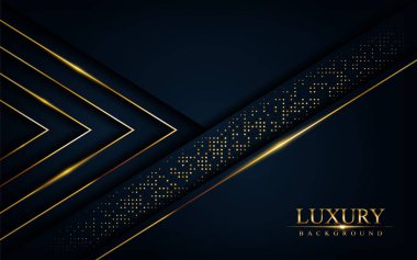 Parıltılı ve altın çizgileri olan gösterişli, koyu bir arka plan. Soyut arkaplan