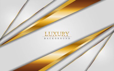 Lüks beyaz arka plan altın çizgilerle birleşir. Grafik tasarım şablonu