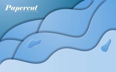 Kağıt kesiği şekilli renkli ve soyut bir arkaplan. Asgari tasarım illüstrasyon tasarımı