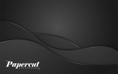 Kağıt kesiği şekilli renkli ve soyut bir arkaplan. Asgari tasarım illüstrasyon tasarımı