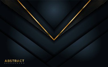 Soyut lüks arka plan, altın çizgiler ve parlak altın noktalar kombinasyonları. Üst üste modern arkaplan