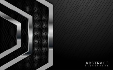 Modern parlak gümüş örtülü katman arka plan. soyut geometrik şekil arkaplanı