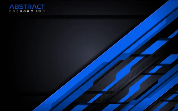 Plantilla Diseño Fondo Abstracto Tecnología Moderna Azul Futurista Gráfico Vectorial — Vector de stock