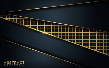 Altın çizgi elementi olan koyu renkli bir arka plan. Zarif arkaplan tasarımı