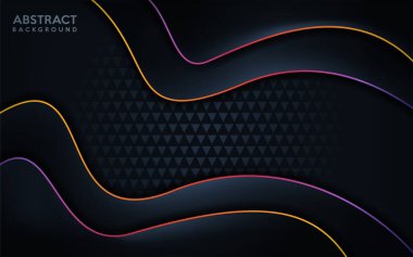 Gökkuşağı renkli modern koyu arkaplan. Soyut arkaplan tasarımı