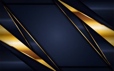 Altın çizgilerle donanma donanması. Zarif modern arka plan. vektör içer