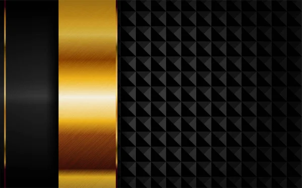 Абстрактный Роскошный Темный Фон Сочетаниями Золотых Линий Перекрытие Современного Фона — стоковый вектор