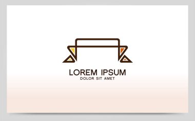 Modern mobilya logosu tasarımı. Vektör grafik çizimi. Grafik tasarım şablonu