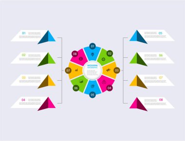 İş dünyası modern bilgi sistemi. vektör bilgisel zaman çizelgesi tasarım şablonu. Vektör grafik çizimleri.