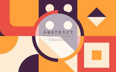 Modern şekil tasarımlı soyut renkli geometrik arkaplan. Arkaplan şablonu tasarımı.