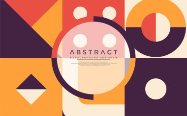 Modern şekil tasarımlı soyut renkli geometrik arkaplan. Arkaplan şablonu tasarımı.