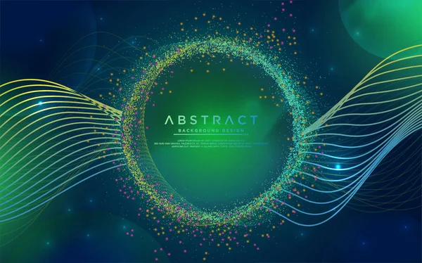Gloeiend Abstract Aurora Modern Achtergrond Ontwerp Moderne Deeltjesvloeistof Dynamische Stroom — Stockvector