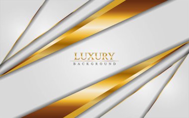 Lüks beyaz arka plan altın çizgilerle birleşir. Grafik tasarım şablonu