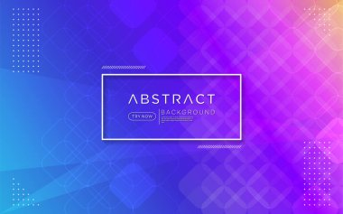 Modern gradyan mor renkli arka plan soyut şekil ve elementle birleşir. Vektör arkaplan tasarımı