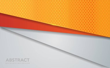 Modern turuncu ve beyaz arka plan. Soyut desenli üst üste bindirme efekti arka planı