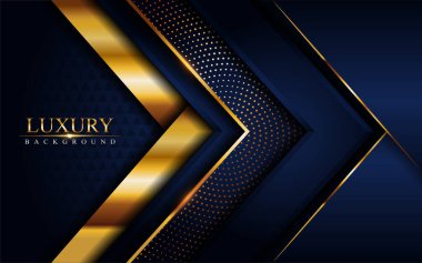 Altın çizgileri olan lüks lacivert bir arka plan. Modern arkaplan tasarım şablonu