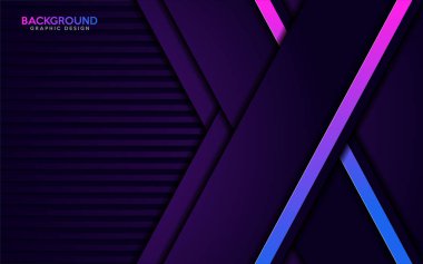 Dinamik koyu mor örtüşen katman arkaplan renkleri renkli. Soyut vektör illüstrasyon tasarımı