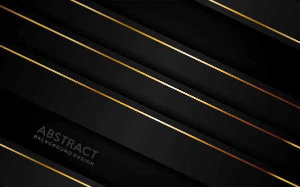 Fundo Escuro Abstrato Com Linhas Douradas Modelo Desenhos Fundo Criativo — Vetor de Stock