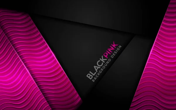 Black Pink Background Combine Shinny Textured Effect Modern Background Design — Stock Vector