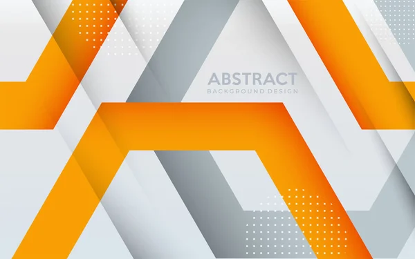 Fondo Geométrico Moderno Naranja Gris Con Estilo Abstracto Ilustración Vectorial — Vector de stock