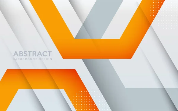 Moderner Orange Und Grauer Geometrischer Hintergrund Mit Abstraktem Stil Vektorillustration — Stockvektor