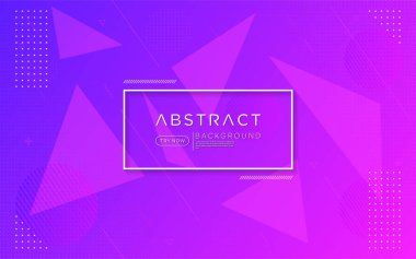 Soyut geometrik mor renkli arkaplan tasarımı. Modern arkaplan şablonu.