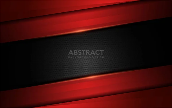 現代の未来的な黒と赤の背景デザイン ベクトルグラフィックイラスト — ストックベクタ