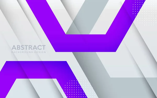 Современный Белый Абстрактным Фиолетовым Шестиугольником Футуристического Дизайна Фона Векторная Графика — стоковый вектор