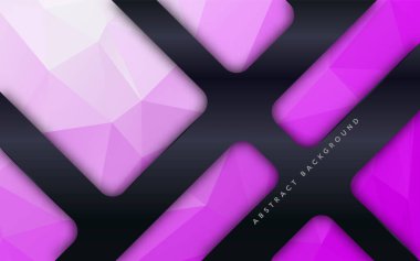 Renkli mozaik desenli üst üste bindirilmiş modern koyu metalik. Vektör grafik illüstrasyonu